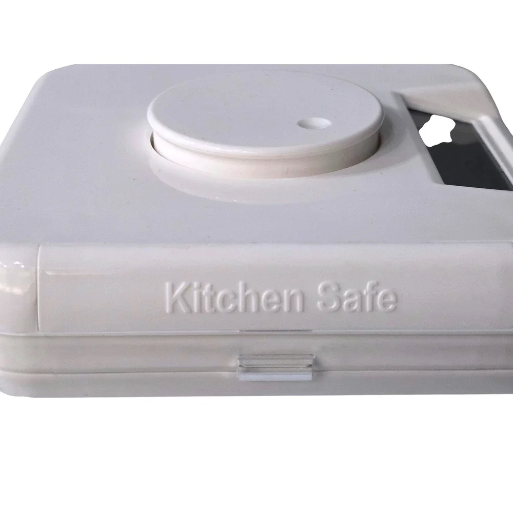 Kitchen‎ Safe Time Locking Container Clear White Square Digital Timer Canister